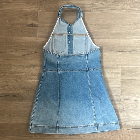 Alice + Olivia Halter Denim Dress - Size 12 - Picture 3 of 7